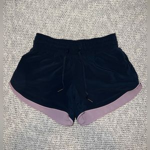 Navy Blue and Periwinkle Purple Reversible Lululemon Shorts